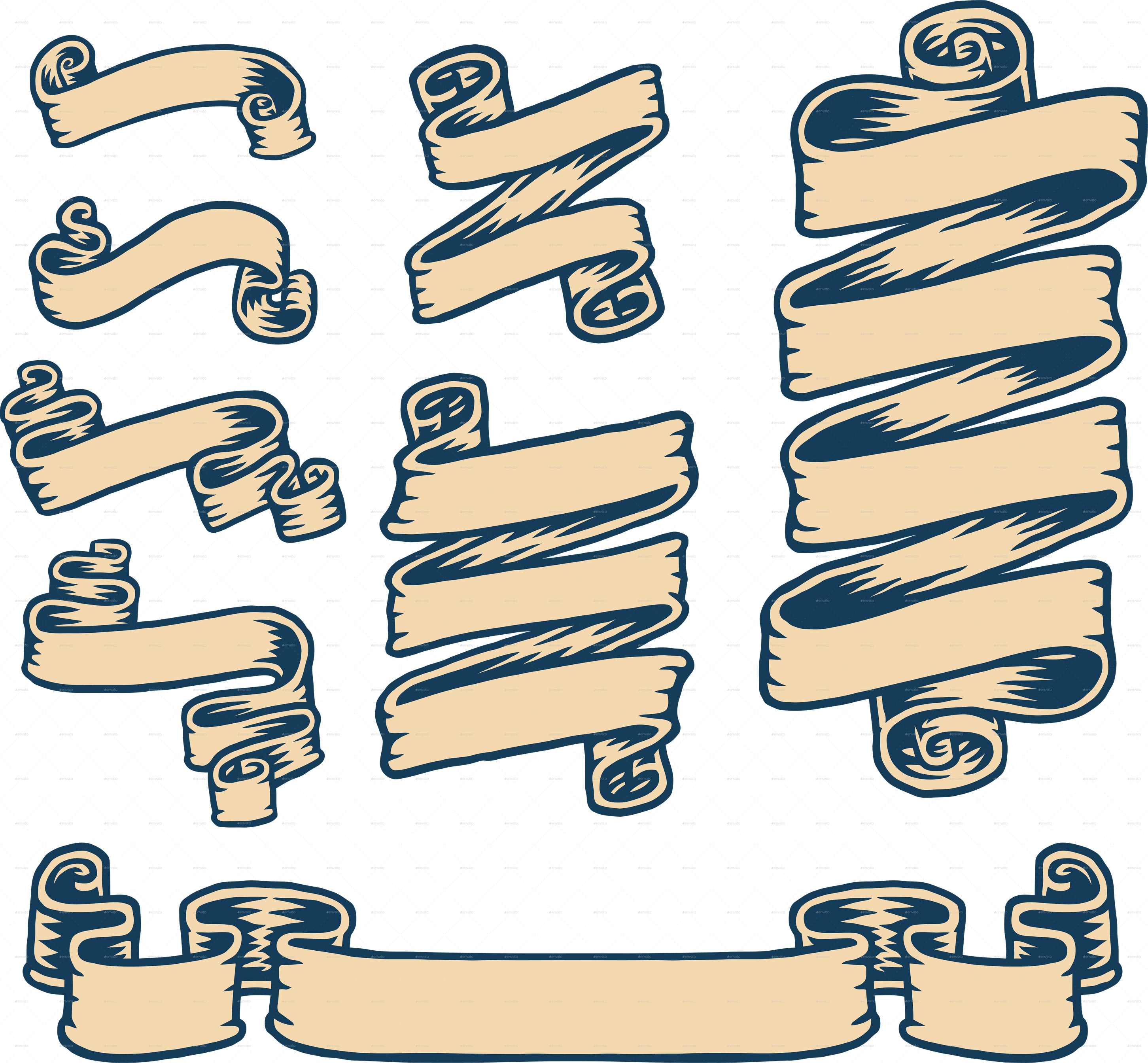 Vintage Ribbon Banner PNG