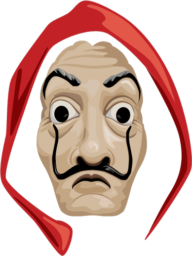 Money Heist Face Mask PNG
