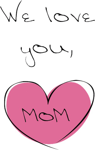 I Love You Mom PNG