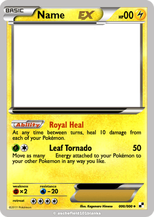 Pokemon Card Template PNG