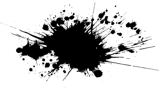 Black Blood Splatter PNG