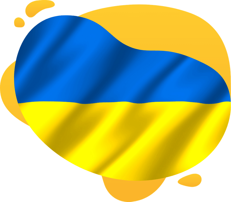 We Support Ukraine Flag PNG