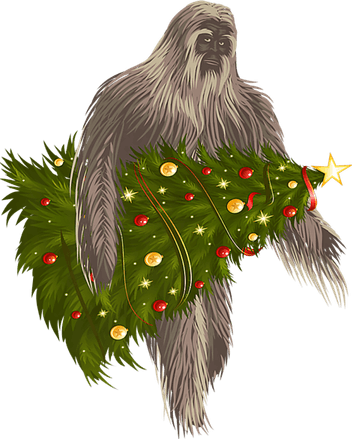 Bigfoot Christmas PNG