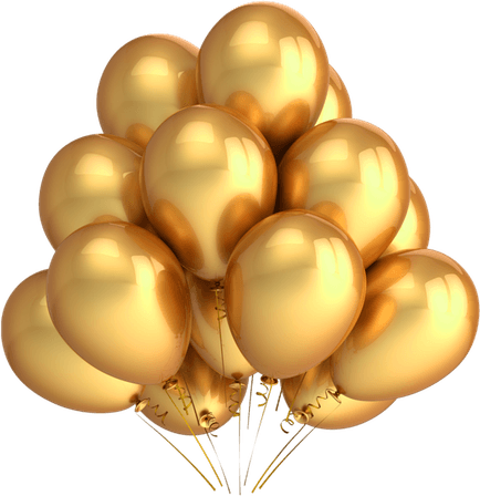 Gold Balloons PNG