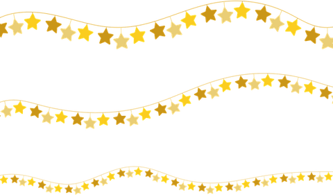 Gold Stars Border PNG