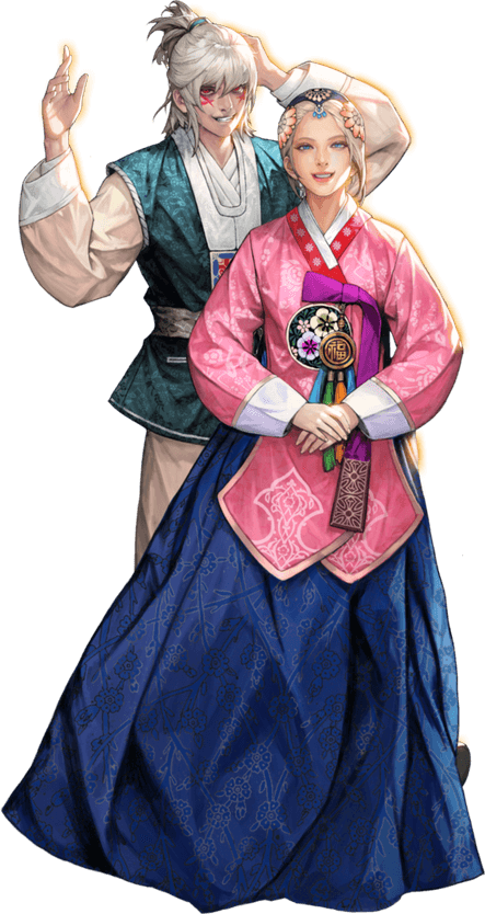 New Year Hanbok Outfit Set PNG