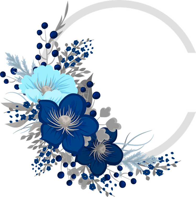 Royal Blue Flower PNG