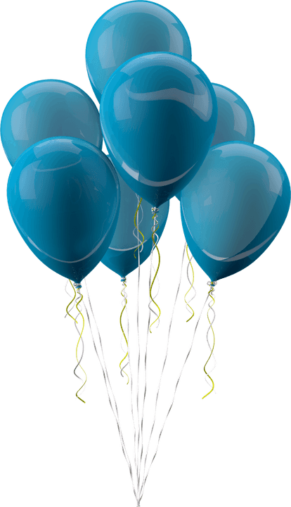 Blue Balloons PNG