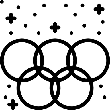 Olympic Rings Black PNG