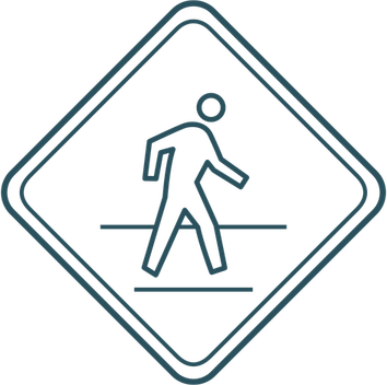 Pedestrian Walk Sign PNG