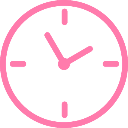 Pink Clock PNG