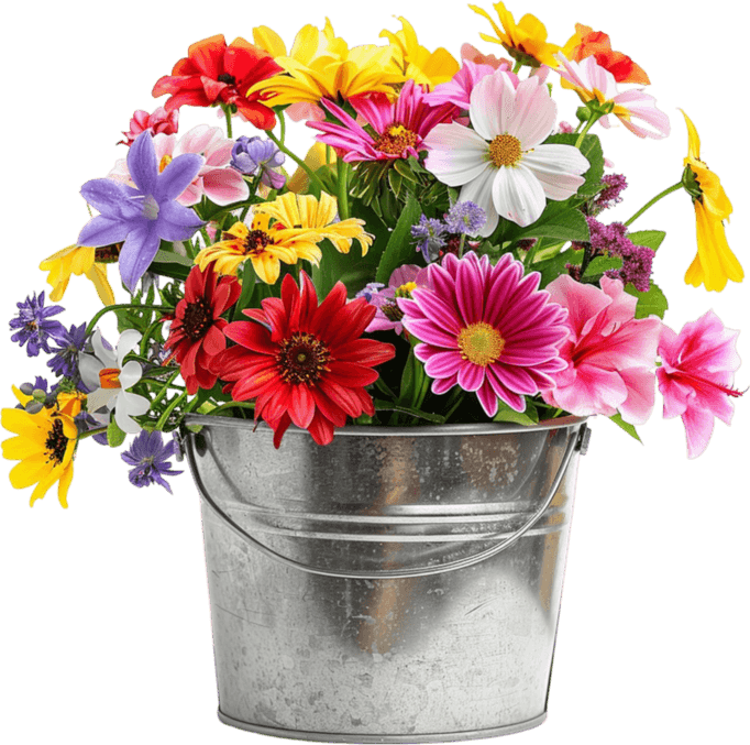 Bucket Flower PNG
