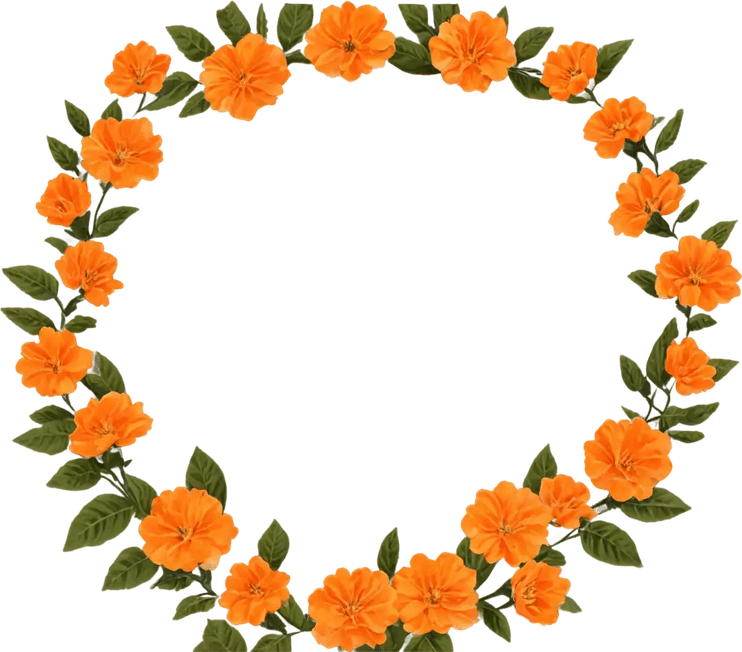 Onam Flower Border PNG
