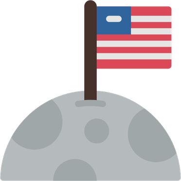 American Flag On The Moon PNG