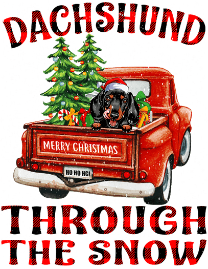 Dachshund Christmas PNG