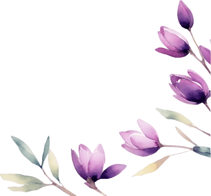 Watercolour Flower Border PNG