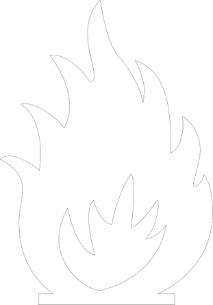 Flame Black And White PNG