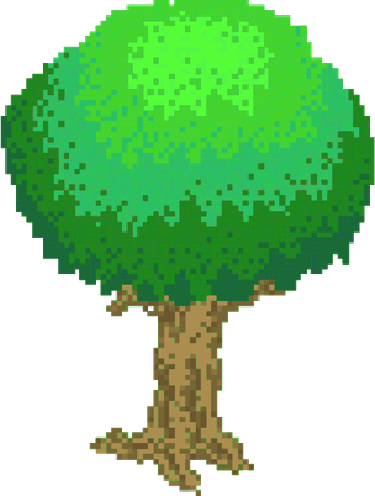 Pixel Tree PNG