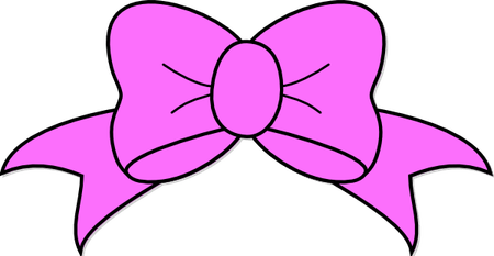 Hot Pink Bow PNG