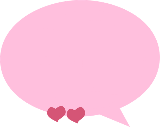 Pink Text Bubble PNG