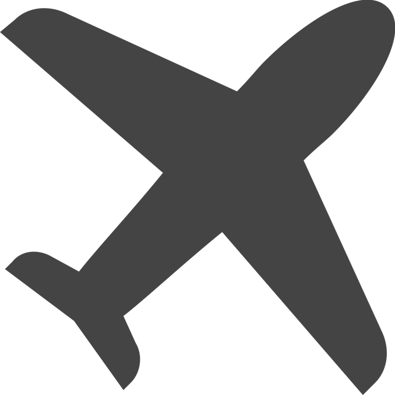 Airplane Black PNG