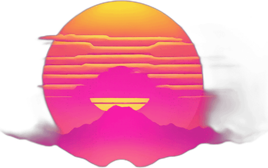 Synthwave Sun PNG
