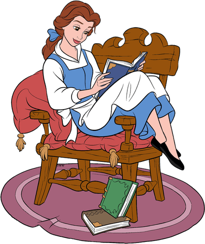 Woman Reading Book PNG
