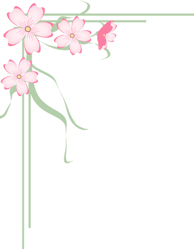 Corner Flower Border PNG