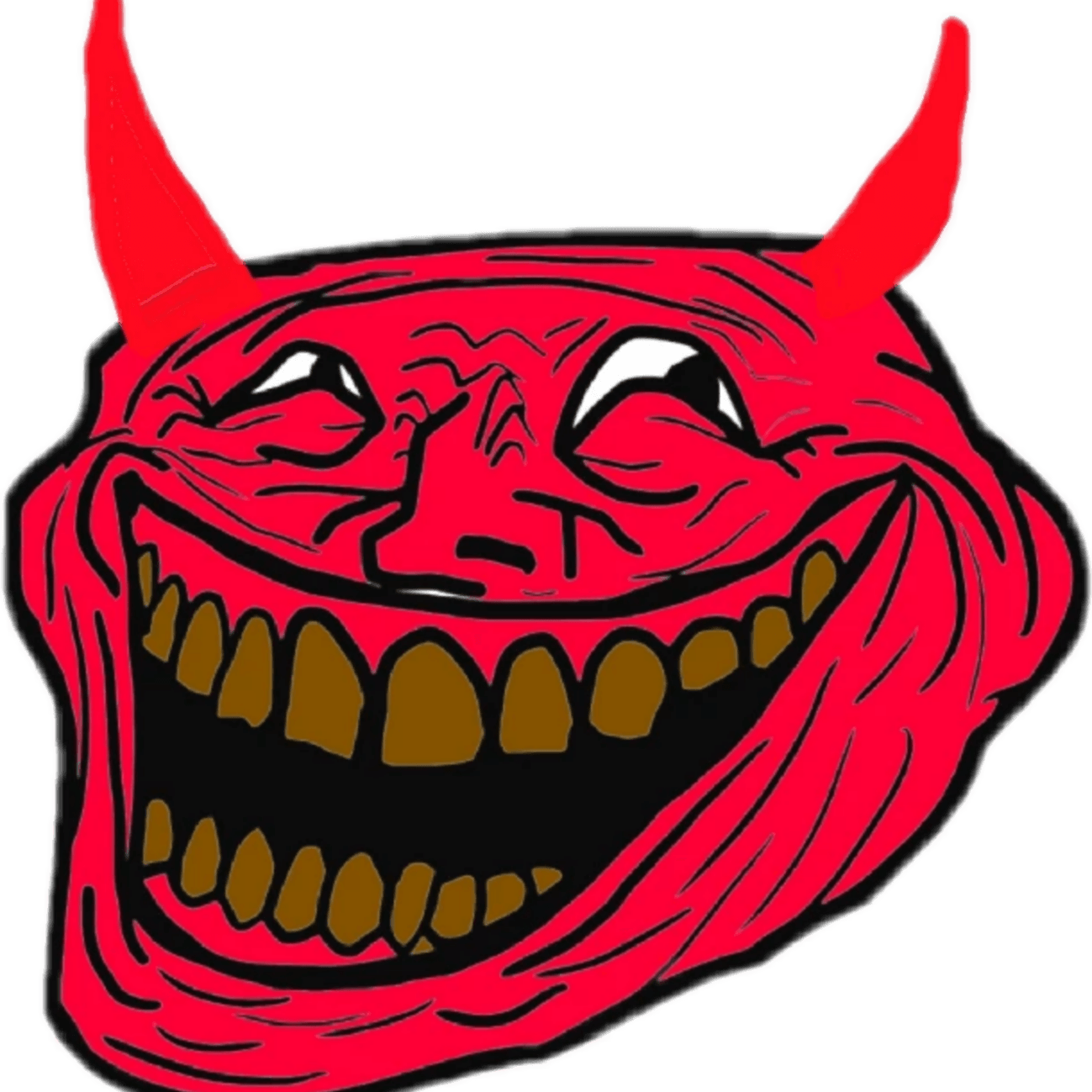 Red Troll Face PNG