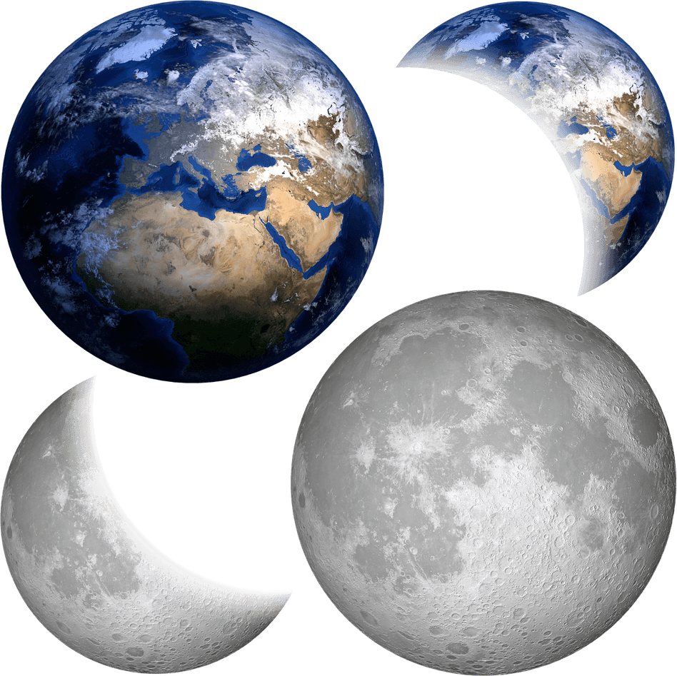 Moon Earth PNG