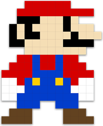 Mario 8 Bit Star PNG