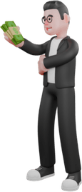Guy With Money PNG