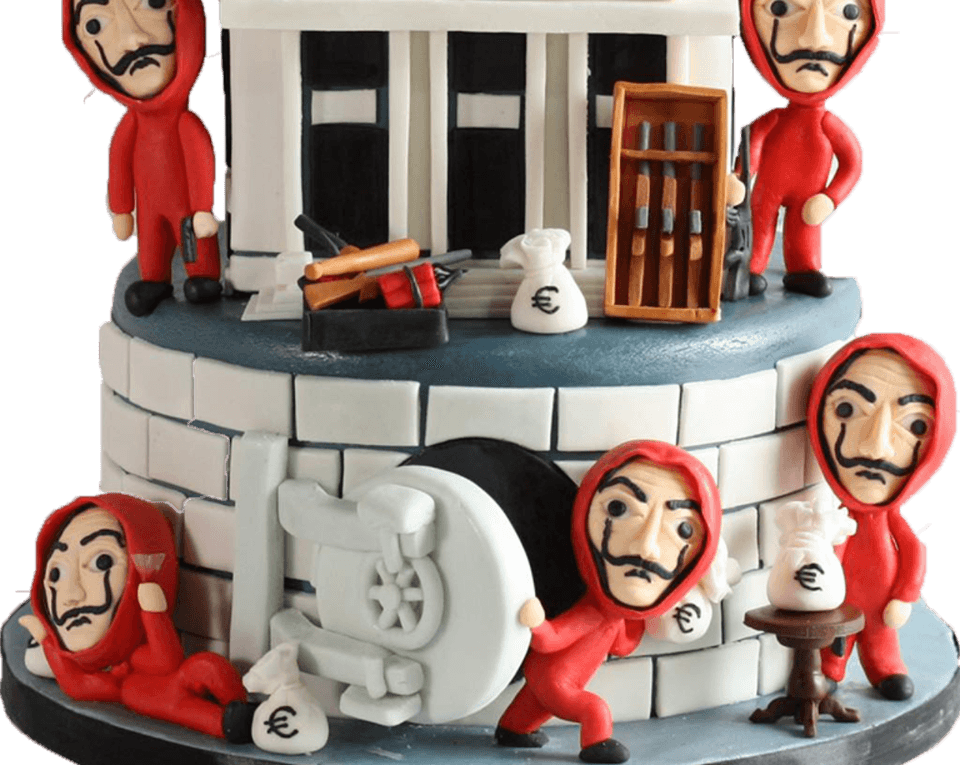 Money Heist Cake PNG