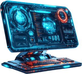Futuristic Computer PNG