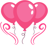 Pink Birthday Balloon PNG