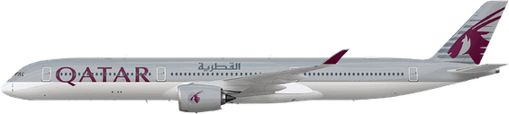 Qatar Airways Airplane PNG