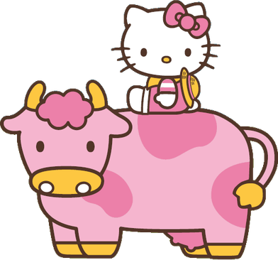Hello Kitty Cow PNG