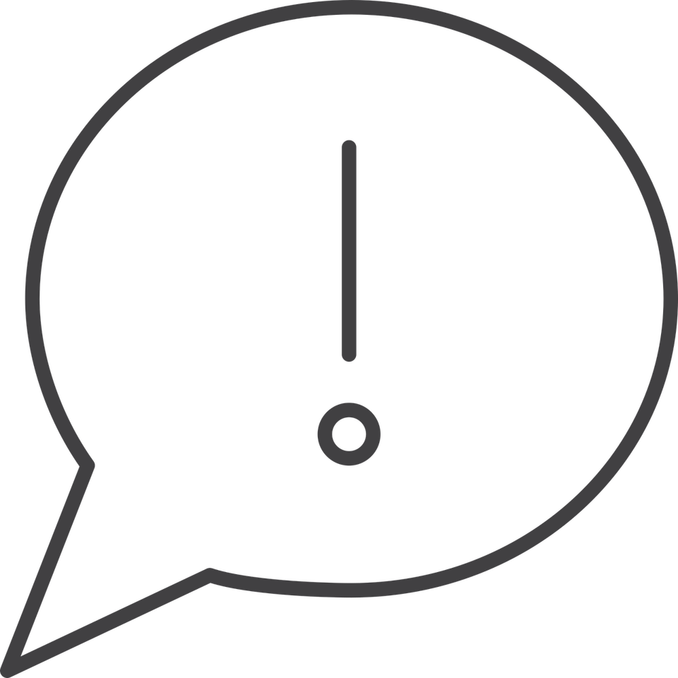 Exclamation Speech Bubble PNG