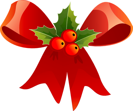 Christmas Red Bow PNG