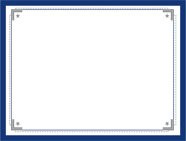 Blue Line Border PNG
