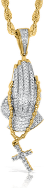Praying Hands With Cross PNG