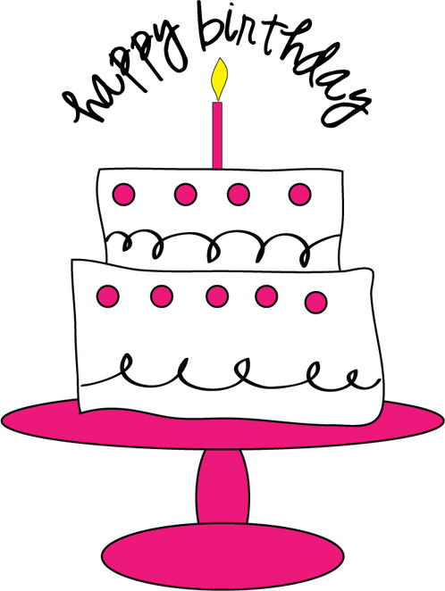 Table With Birthday Cake PNG