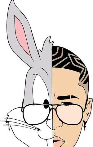 Bad Bunny Cartoon PNG