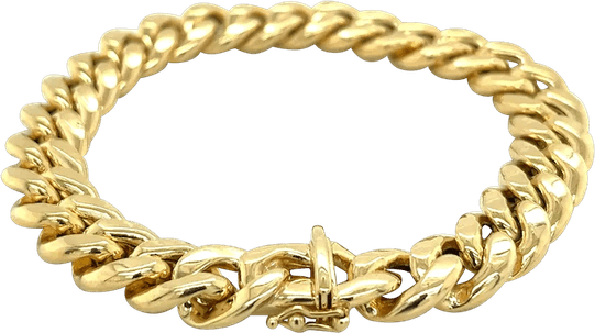 Gold Cuban Link Chain PNG
