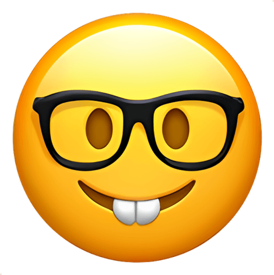 Nerd Emoji Iphone PNG