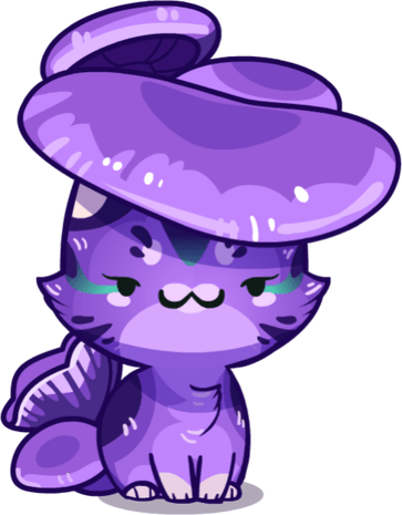 Purple Cat PNG