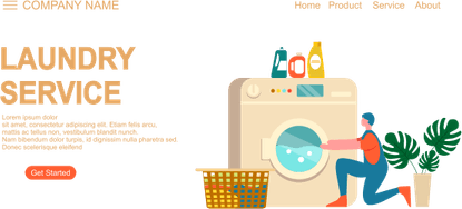 Laundry Banner PNG