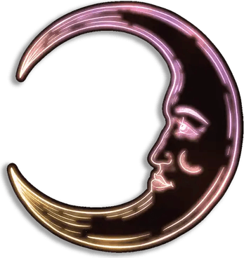 Neon Moon PNG