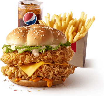 Zinger Cheese Burger PNG