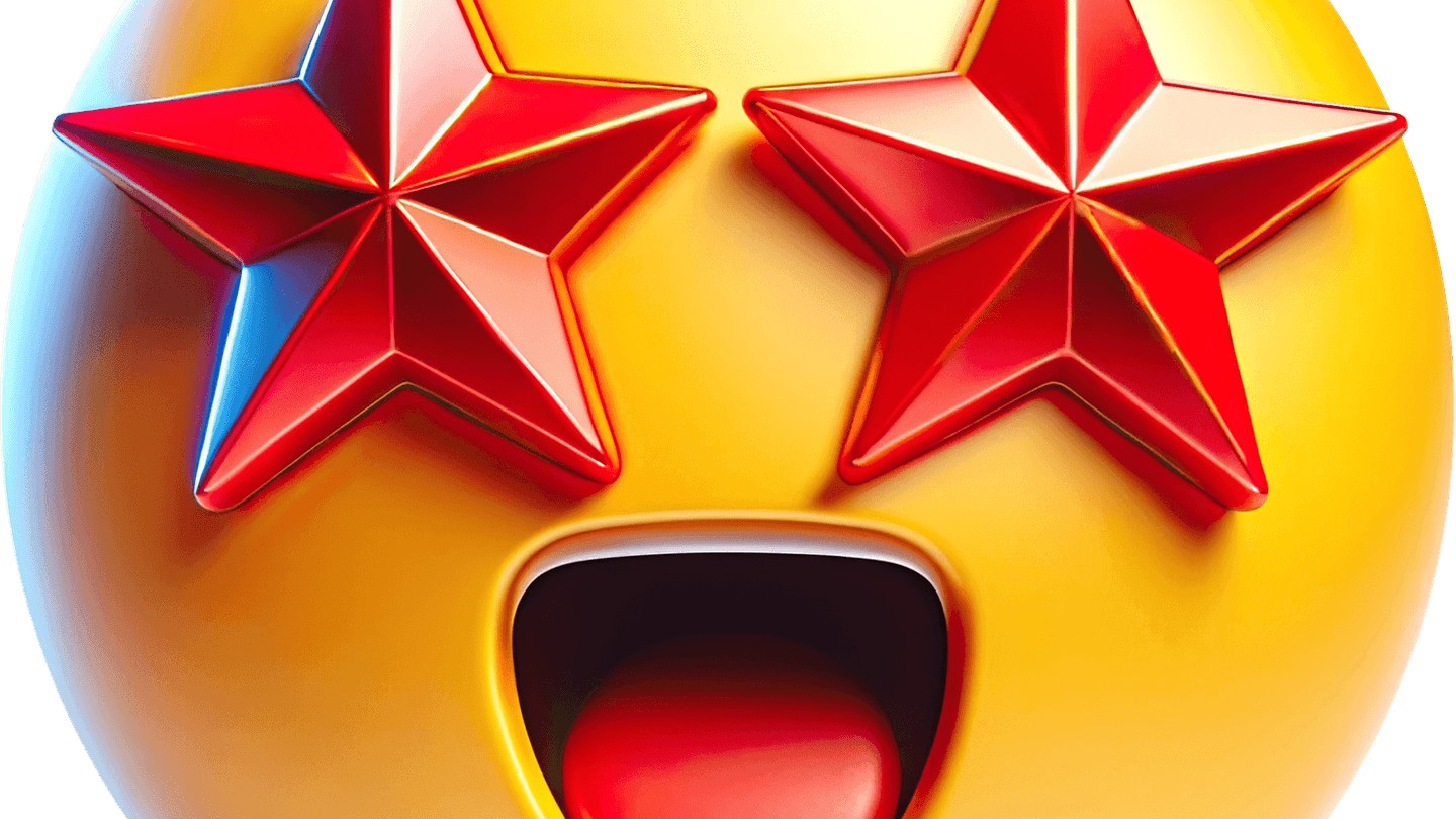 Star Eyes Emoji PNG
